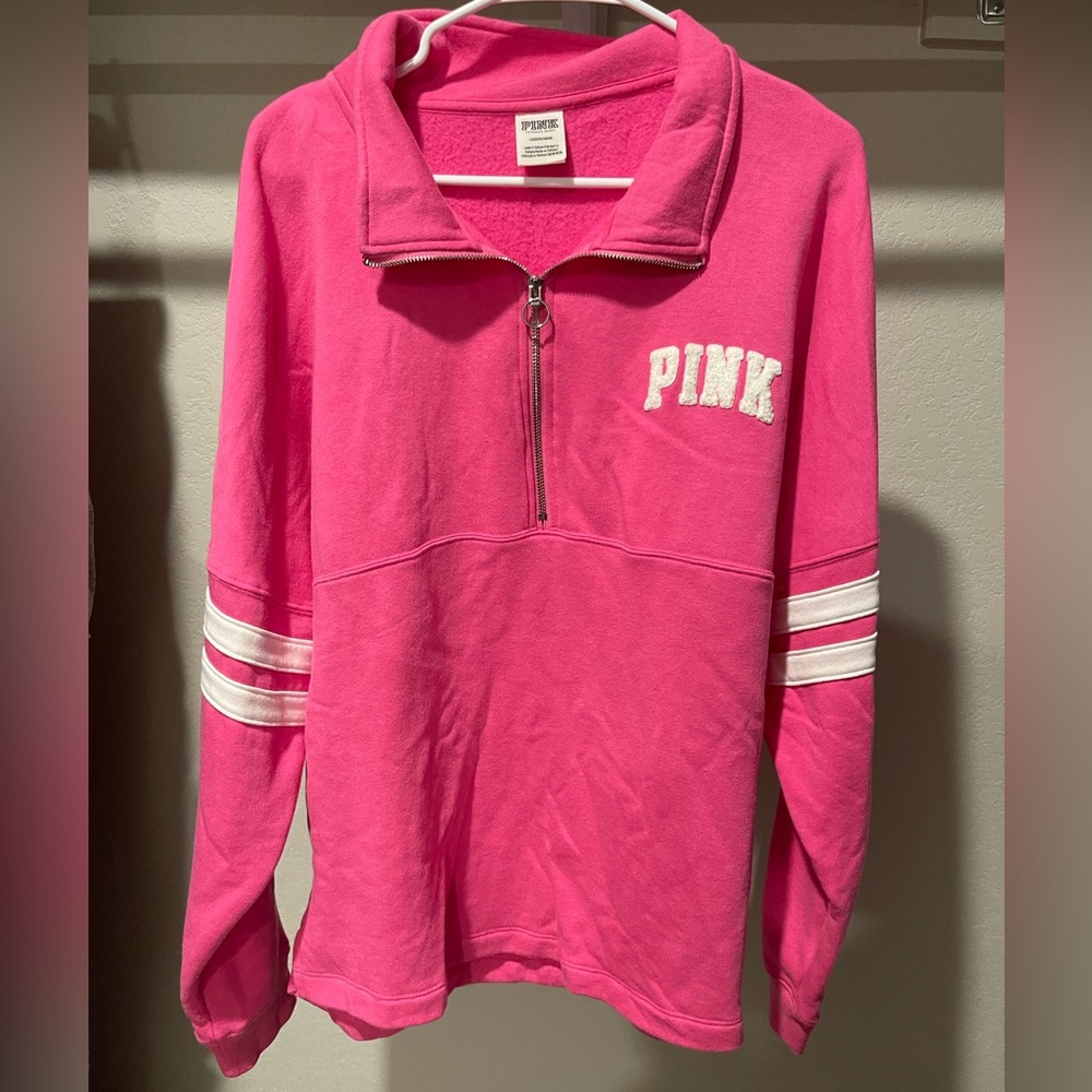 Pink Oversized Half Zip